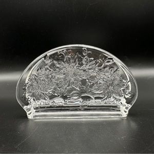 Princess House Fantasia Clear Glass Napkin Holder or Letter Holder
